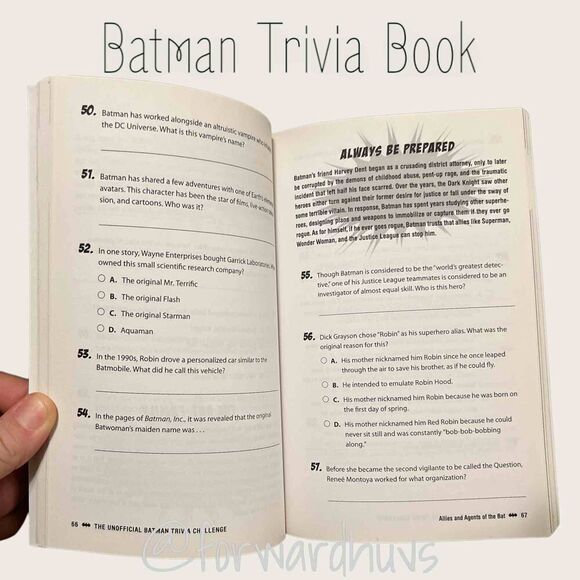 The Unofficial Batman Trivia Challenge Book By Alan Kistler 800+ Questions - Picture 4 of 7